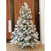 6.8 feet Heavy Frosty Long Snowy Leaves Xmas Tree, 210 Cms with 900 Branch Tips