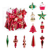 22Pcs Red & Green Big Long Nutcracker Assorted Christmas Tree Balls