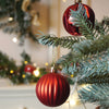 26 Pcs Gold Lid Shimmer Red & White Themed Christmas Balls Tree Hanging