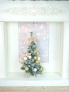 2 Ft. Gold Swirl Frosty Bushy Christmas Tree Filled With Balls And Ornament Fillers