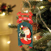 2Pcs Set Of Wooden Sledge With Santa & Snowman Christmas Tree Ornaments
