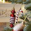 39 Pcs Red White Donuts & Candies Themed Christmas Balls Tree Hanging