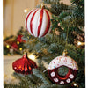 39 Pcs Red White Donuts & Candies Themed Christmas Balls Tree Hanging