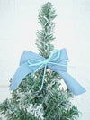 3 Ft. Pastel Blue Swirl Snowy Bushy Christmas Tree Filled With Ball Ornament And Fillers
