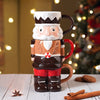 Nutcracker Themed 3Pcs Hot Chocolate & Coffee Christmas Mugs Set
