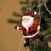 3Pcs Set Of Shiny Red Santa, Elf And Marshmallow Mug Christmas Tree Ornaments