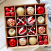 40Pcs Candy Canes Red & Gold Christmas Tree Balls