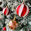 40Pcs Candy Canes Red & Gold Christmas Tree Balls