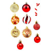 40Pcs Candy Canes Red & Gold Christmas Tree Balls