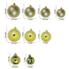 42 Pcs Gold Shiny Mix Themed Christmas Balls Tree Hanging