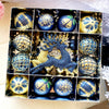 45Pcs Midnight Blue & Gold Christmas Tree Ornaments