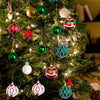 46Pcs Joy Swirls Red, Green & White Christmas Tree Balls