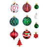 46Pcs Joy Swirls Red, Green & White Christmas Tree Balls
