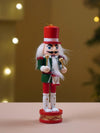 Christmas Band Set of 4 Wooden Nutcrackers, Christmas Tree Ornaments,( 5.1 inches Ht)
