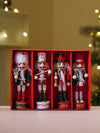 Christmas Band Set of 4 Wooden Nutcrackers, Christmas Tree Ornaments,( 5.1 inches Ht)