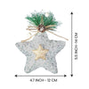 4 Pcs Glitter Jute Snowy Elf Themed Christmas Tree Ornaments