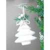 4 Pcs Silver Furry Winter Accessories Themed Christmas Tree Ornaments