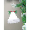 4 Pcs Silver Furry Winter Accessories Themed Christmas Tree Ornaments