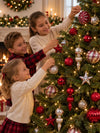 52 pcs Burgundy & Champagne Gold Christmas Tree Ornaments, Xmas Tree Decoration Balls Set