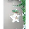 5 Pcs Double Glitter Jute Themed Christmas Tree Ornaments