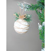 5 Pcs Double Glitter Jute Themed Christmas Tree Ornaments