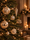 60 pcs Champagne Gold Christmas Tree Ornaments, Xmas Tree Decoration Balls Set