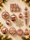 60 pcs Champagne Gold Christmas Tree Ornaments, Xmas Tree Decoration Balls Set