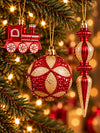 60 pcs Red Express Christmas Tree Ornaments, Xmas Tree Decoration Balls Set