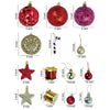 64 Pcs Red & Gold Mix Themed Christmas Balls Tree Hanging
