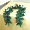 6 Ft. Deep Green Xmas Garland Filled With Cherries, Snow Dust Fillers & Pinecones Christmas Garland