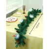 6 Ft. Deep Green Xmas Garland Filled With Cherries, Snow Dust Fillers & Pinecones Christmas Garland
