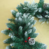 6 Ft. Snow Dust, Green Xmas Garland Filled With Cherries, Snow Dust Fillers & Snow Pinecones Christmas Garland