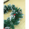 6 Ft. Snow Dust, Green Xmas Garland Filled With Cherries, Snow Dust Fillers & Snow Pinecones Christmas Garland