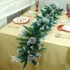 6 Ft. Snow Dust, Green Xmas Garland Filled With Snow Dust Fillers & Snow Pinecones Christmas Garland