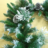 6 Ft. Snow Dust, Green Xmas Garland Filled With Snow Dust Fillers & Snow Pinecones Christmas Garland
