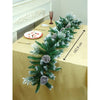 6 Ft. Snow Dust, Green Xmas Garland Filled With Snow Dust Fillers & Snow Pinecones Christmas Garland