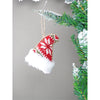 12 Pcs Red Knitted Snowflakes Themed Christmas Tree Ornaments