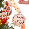 70 Pcs Red & White Gingerbread Themed Christmas Balls Tree Hanging