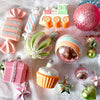 80Pcs Pastel Sprinkle Candies Tree Ornaments
