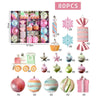 80Pcs Pastel Sprinkle Candies Tree Ornaments