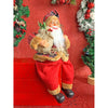Premium Plaided Checks Sitting Santa | 19 Inches