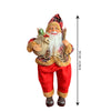 Premium Plaided Checks Sitting Santa | 19 Inches