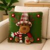 3D Reindeer With A Big Hat Christmas Themed Festive Pillow Cover | 42Cms X 42Cms
