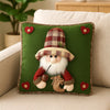 3D Santa With A Big Hat Christmas Themed Festive Pillow Cover | 42Cms X 42Cms