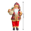 Premium Plaided Tall Self Standing Santa With Sticks | 20 Inches