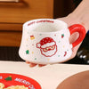 Big Santa Christmas Themed Ceramic Cup & Saucer With 3D Christmas Tree Spoon Gift Box Set