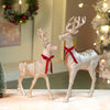 2Pcs Bronze Sequence Gold Reindeer Combo | 18 Inches & 15 Inches