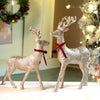 2Pcs Bronze Sequence Gold Reindeer Combo | 18 Inches & 15 Inches