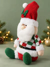 Red & Green Candy Checks Santa Christmas Gift & Soft Toy