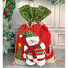 Snowman Green & Red Checks Christmas Sack